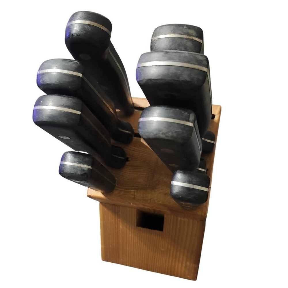 Chicago‎ Cutlery Metropolitan 8 Piece Knife Set Wood Block Full Tang Stainless